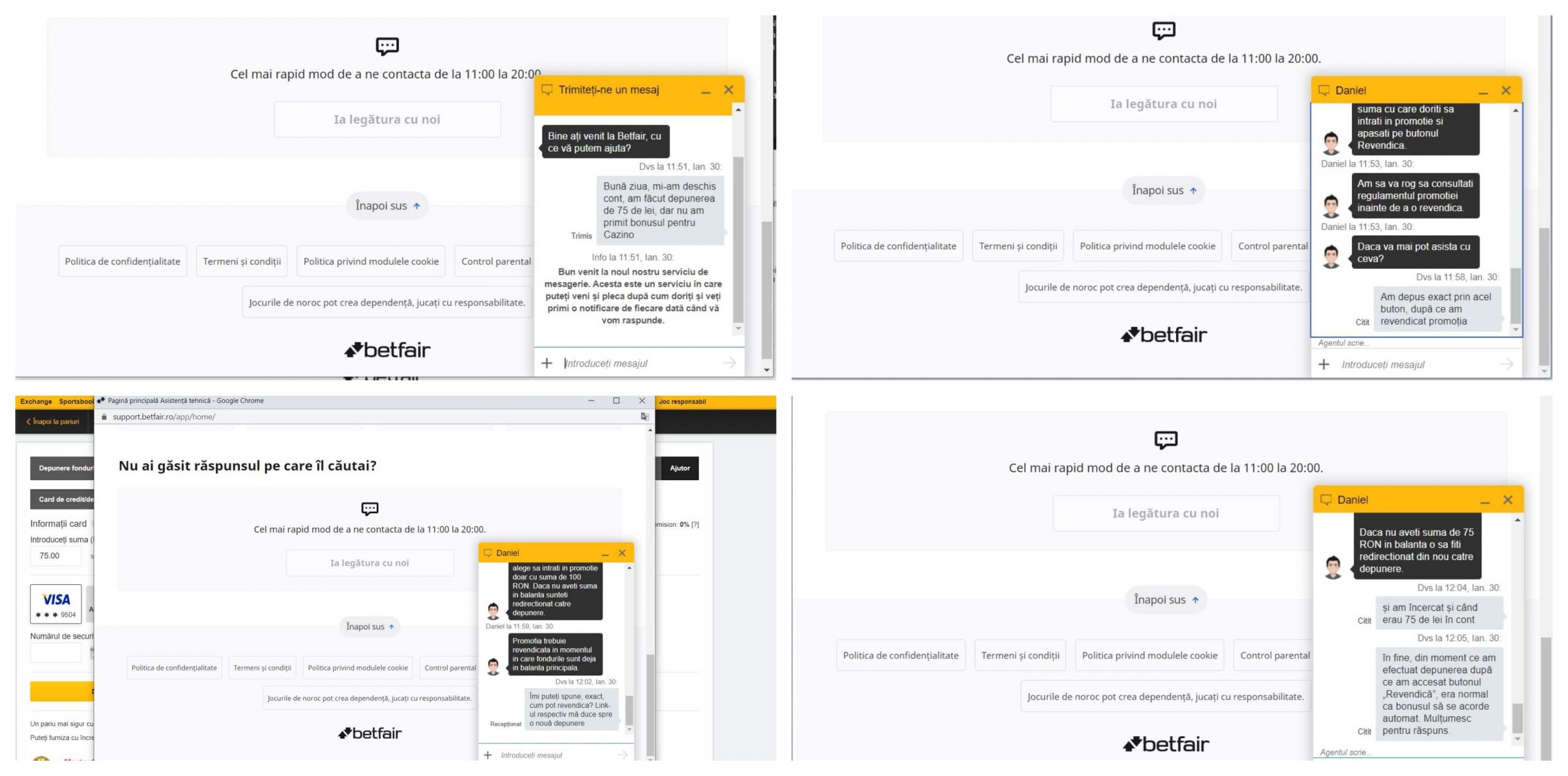 betfair casino suport clienti