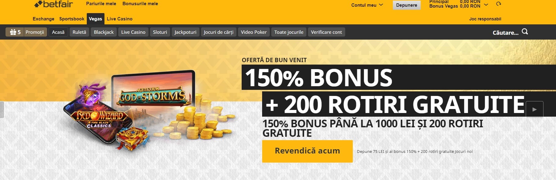 revendicare bonus betfair casino