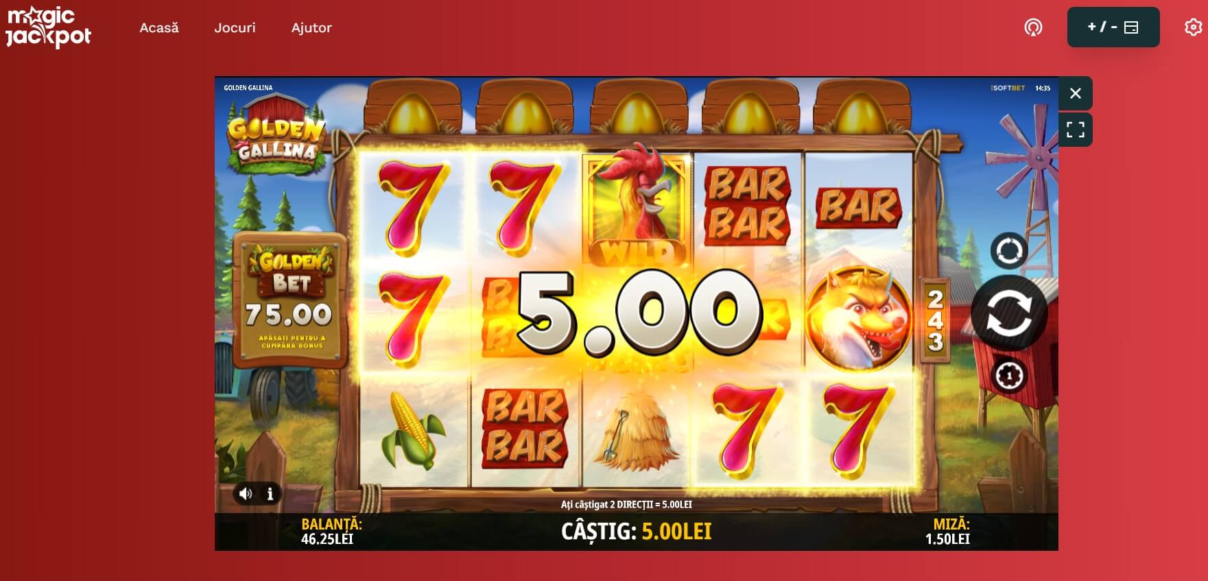 pacanele golden galina magic jackpot